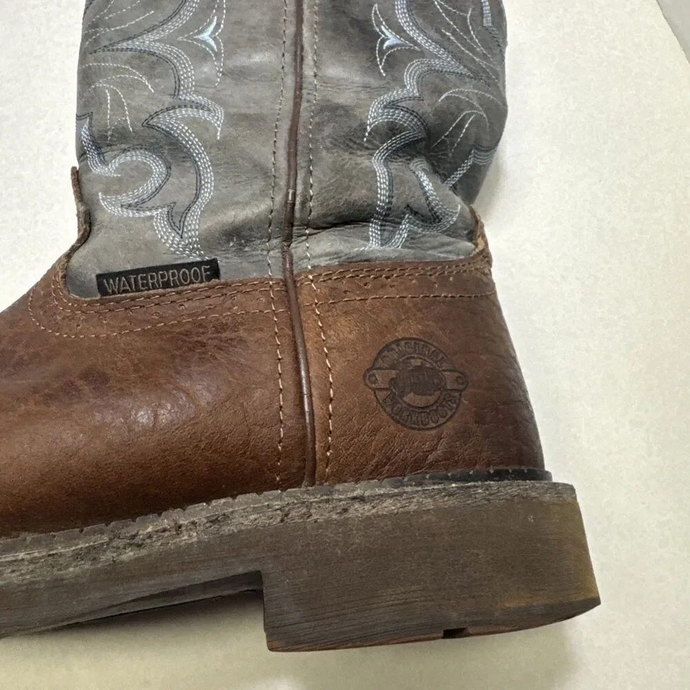 Justin Amarillo WP Work Boots Slate Brown Leather WK4312 Size 10EE